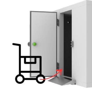 Automatische oprijplaat 120 mm voor koelcel en vriescel, Gebruikt, Koelen en Vriezen