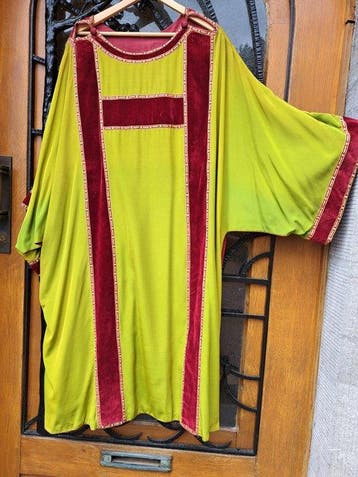 Katholieke Kazuivel Liturgisch Gewaad - Antiek - Groen Rood, Antiek en Kunst