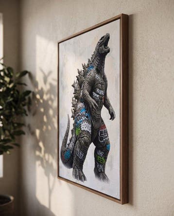 MEDSAN - Graffiti Godzilla () - UNIQUE WORK