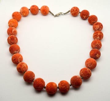 Koraal - Fijne rode koraalketting - 86,6 g - Halsketting, Verzamelen