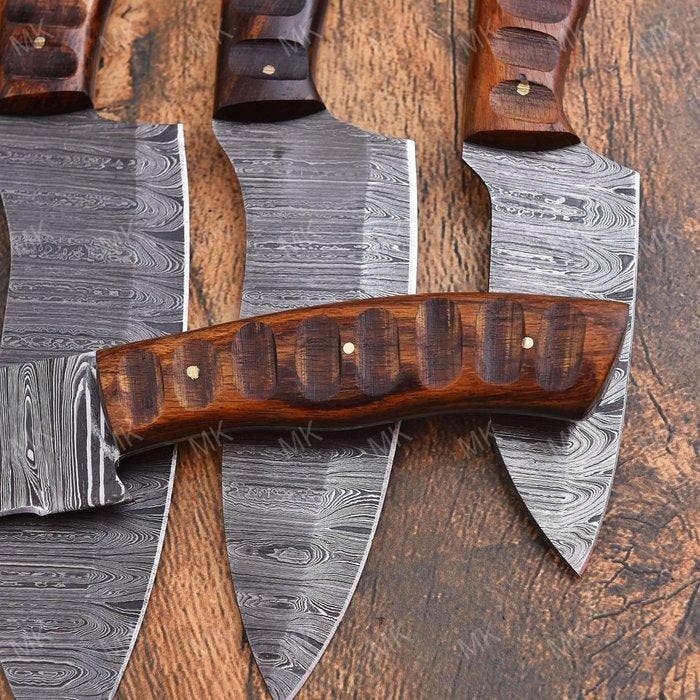 Keukenmes - Chefs knife - gevouwen staal, hout - Noord, Antiek en Kunst, Antiek | Keukengerei