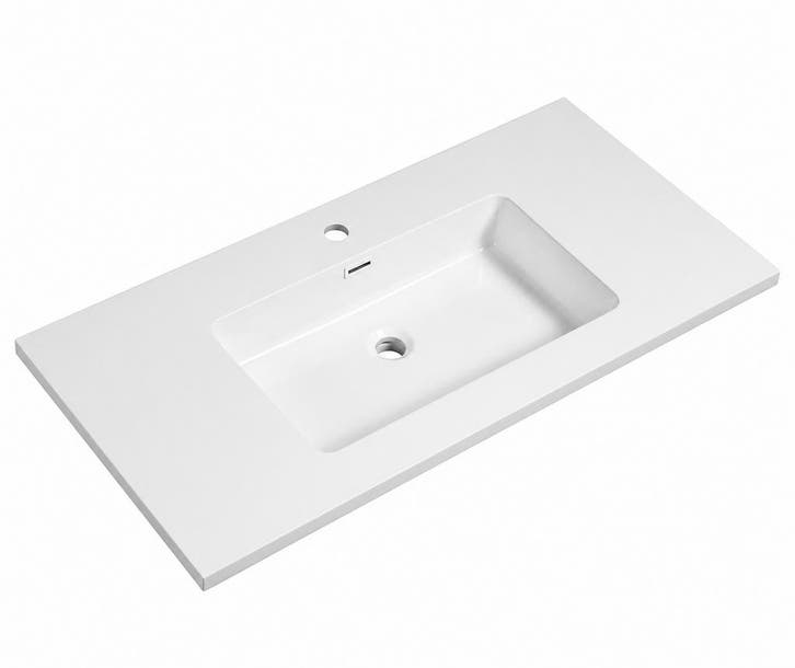 Badplaats Wastafel Angela 100 x 48 cm - Wit - Wasbak, Huis en Inrichting, Badkamer | Badkamermeubels, Nieuw, Verzenden