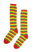 Lange Sokken Rood Geel Groen Gestreept 36 37 38 39 40 41 Car, Kleding | Dames, Ophalen of Verzenden, Nieuw