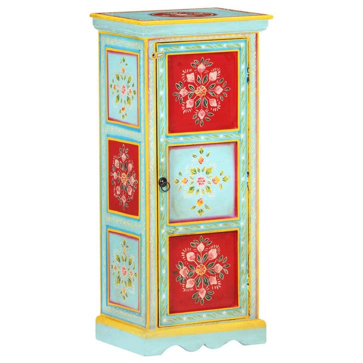 vidaXL Hoge kast handgeschilderd 40x30x90 cm massief, Huis en Inrichting, Kasten | Overige, Nieuw, Verzenden