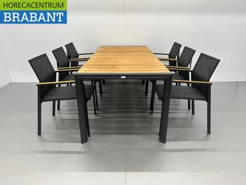 Best Freizeitmöbel Terras set eettafel met 6 stoelen, Ophalen of Verzenden