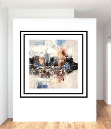 Dam Domido - Lakeside settlement - 80 x 80 cm
