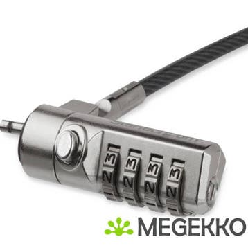 StarTech.com LTLOCK4D kabelslot Zwart, Zilver 2 m, Computers en Software, Antivirus- en Beveiligingssoftware, Verzenden, Nieuw