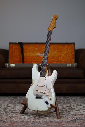 Fender Custom Shop 59 Stratocaster Heavy Relic | White, Musique & Instruments, Instruments à corde | Guitares | Électriques, Verzenden