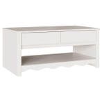 Salontafel Wit 99cm | Retour Deal | Massief Hout, Huis en Inrichting, Verzenden, Nieuw