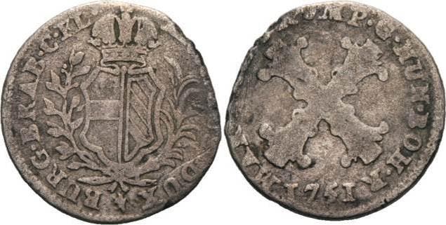 10 Liards 1751, Belgie-brabant Maria Theresia 1740-1780, Postzegels en Munten, Munten | Europa | Niet-Euromunten, België, Verzenden