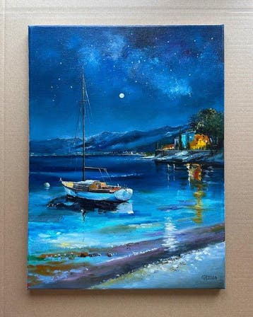 Alexander Nakonechny (1971) - Night Anchorage, Antiquités & Art