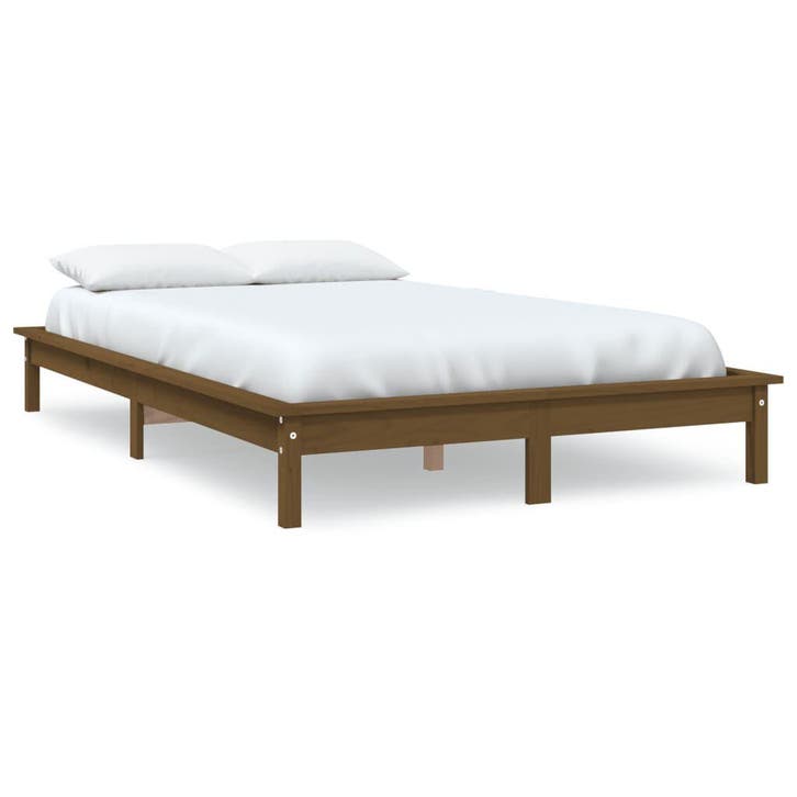 Honingbruin Bedframe Massief Hout | Tweede Kansje OP=OP!, Maison & Meubles, Chambre à coucher | Lits, Envoi