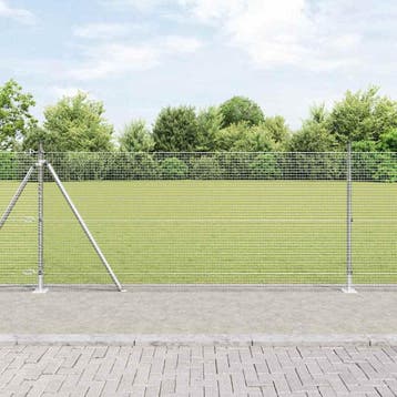 vidaXL gelast draadhek met betonnen voetstuk 100 x 1 m, Verzenden, Nieuw