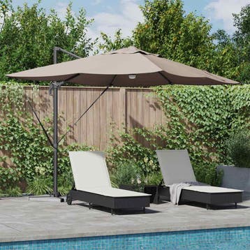 vidaXL Parasol 351 x 250 x 253 cm Polyester en Aluminium, Verzenden, Nieuw