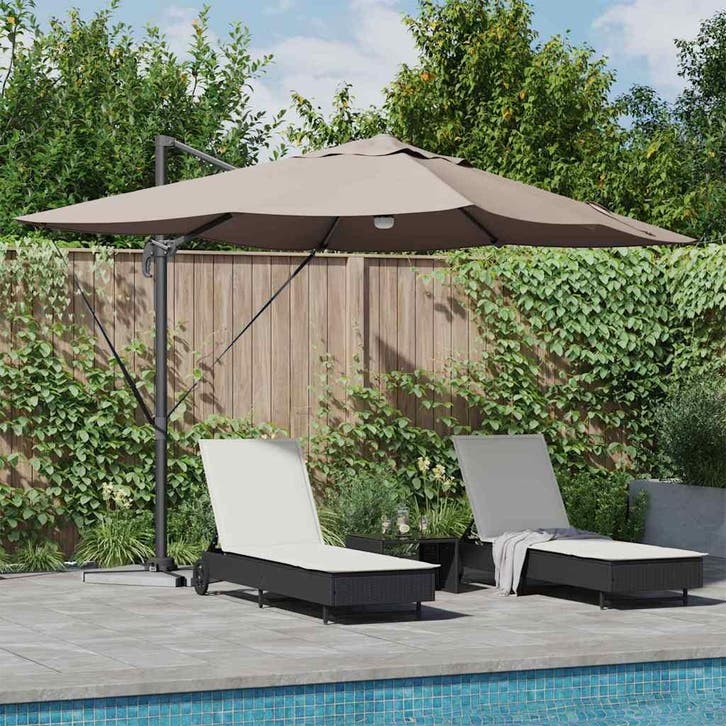 vidaXL Parasol 351 x 250 x 253 cm Polyester en Aluminium, Jardin & Terrasse, Parasols, Envoi