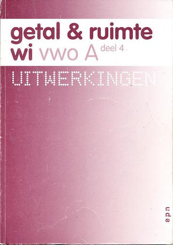 Getal en Ruimte A VWO deel 4 Uitwerkingen, Verzenden, Nieuw
