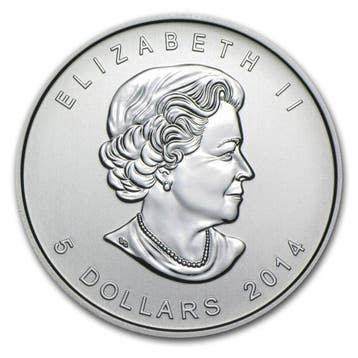 Canada. 5 Dollars 2014 1 oz $5 CAD Canadian Birds of Prey