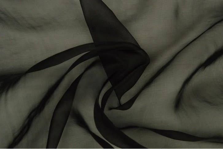 15 meter organza stof - Zwart, Hobby & Loisirs créatifs, Tissus & Chiffons, Envoi