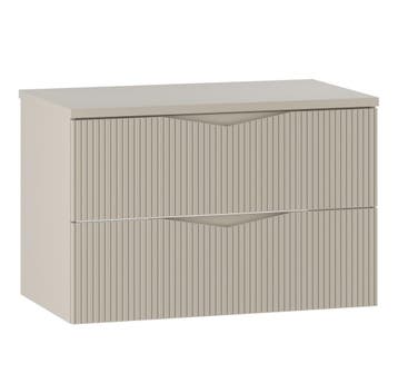 Wastafelkast Calen 80 x 46 x 52 cm - Beige - Badmeubel, Verzenden, Nieuw