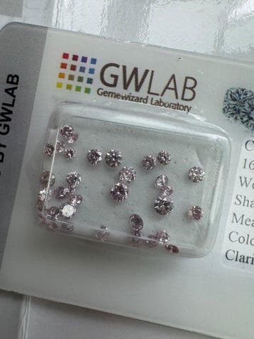 34 pcs Diamant (Natuurlijk gekleurd) - 1.00 ct - Rond -, Nieuw