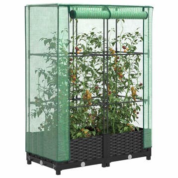 vidaXL Plantenbak verhoogd met kashoes 80x40x123 cm, Verzenden, Nieuw