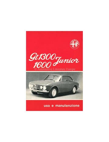 1974 ALFA ROMEO GT JUNIOR 1.3 / 1.6 INSTRUCTIEBOEKJE