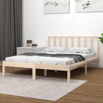 vidaXL Bedframe massief grenenhout 160x200 cm, Verzenden, Nieuw