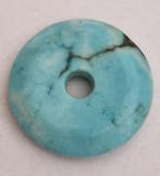 ancien sino-birmanien turquoise Disque Bi itinérant -