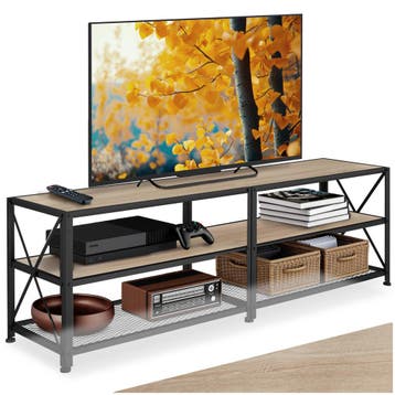 TV-meubel - 161 cm, Industrieel licht hout, eiken Sonoma, Huis en Inrichting, Verzenden, Nieuw