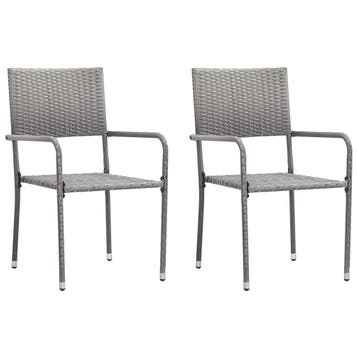 Lot 2 chaises jardin gris - Retour - 44% de remise, Tuin en Terras, Verzenden, Nieuw