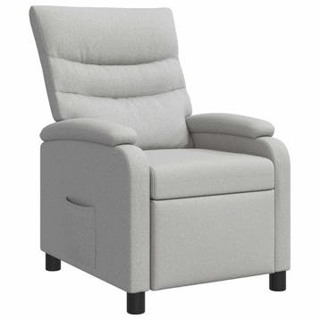 vidaXL Recliner Wolkgrijs Stof, Verzenden