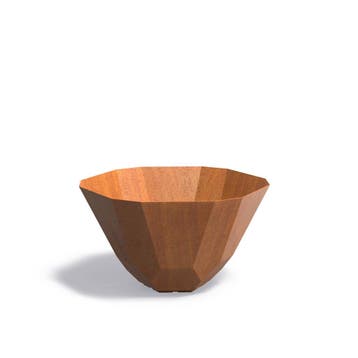 Cortenstaal bloempot Facet Ø100x60cm - Met bodem, Jardin & Terrasse, Bacs à fleurs & Jardinières