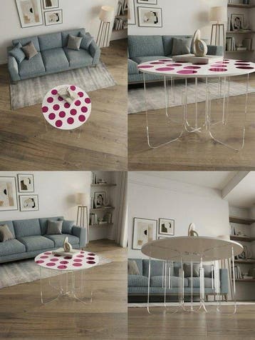 Mrn.D - Salontafel - plexiglas - Plex wit/rood