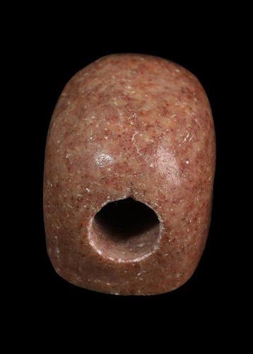 West-Aziatisch Pink Hardstone Stempelzegel met knielende