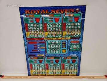 Originele frontplaat van bingo-en spelautomaat...