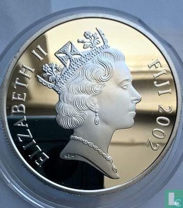 Fiji 10 dollar 2002 (PROOF) Peregrine Falcon, Verzenden, Losse munt, Goud