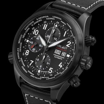 Ublast - Traveler Chronograph World Time - REF.UBTRCH47BK/WH, Nieuw
