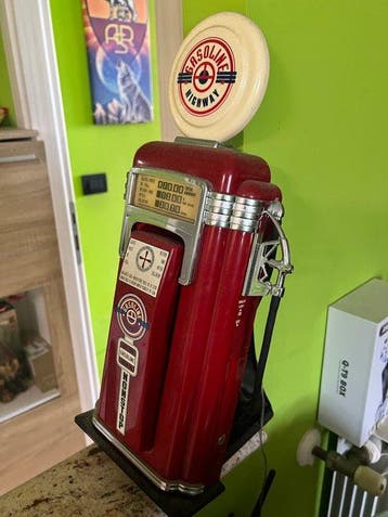 Analoge telefoon - Plastic - Vintage tankstation “Gasoline