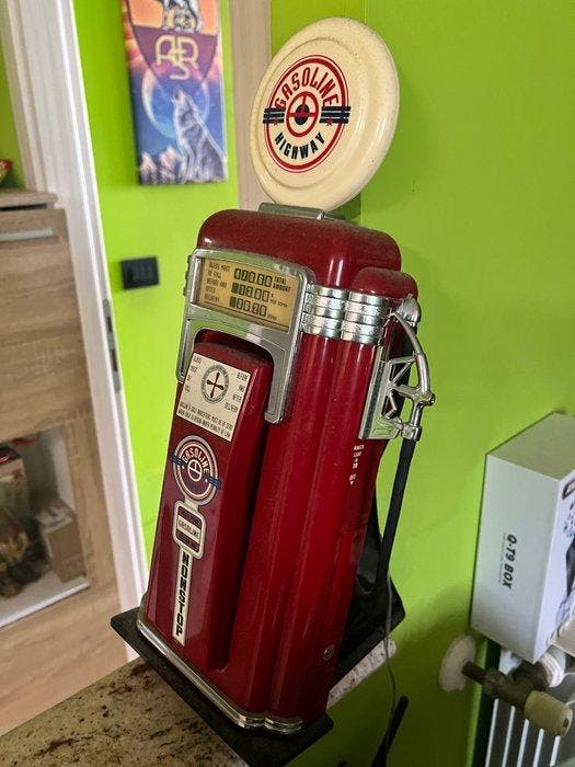 Analoge telefoon - Plastic - Vintage tankstation “Gasoline, Antiquités & Art, Art | Objets design