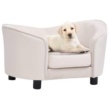vidaXL Hondenbank 69x49x40 cm pluche en kunstleer, Verzenden