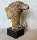 Beeld, Adelaarskop - 30 cm - Polystone, Antiek en Kunst
