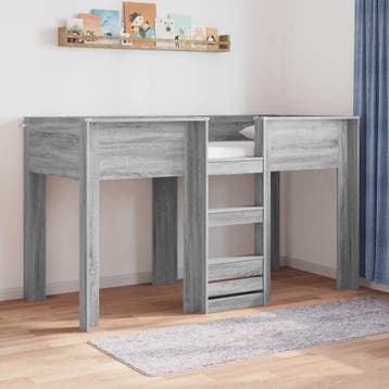 vidaXL Stapeld bed voor kids Grijs Sonoma 75 x 190 cm, Huis en Inrichting, Slaapkamer | Bedden, Verzenden, Nieuw