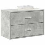vidaXL Kast met 2 lades 60x31x40 cm bewerkt hout betongrijs, Verzenden, Nieuw