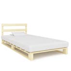 vidaXL Bedframe pallet massief grenenhout 90x200 cm, Verzenden, Nieuw
