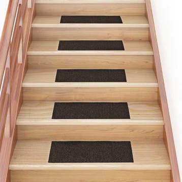 vidaXL Trapmatten Zelfklevend 30 stuks 60x25 cm Donkerbruin, Verzenden