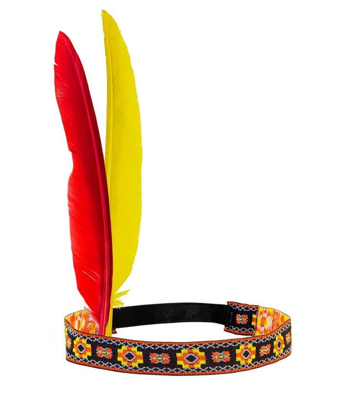 Indiaan Haarband Twee Veren, Hobby & Loisirs créatifs, Articles de fête, Envoi