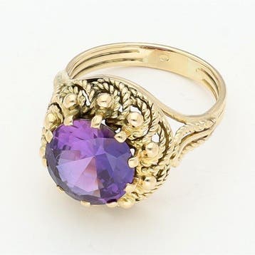 Ring - 18 karaat Geel goud - Saffier
