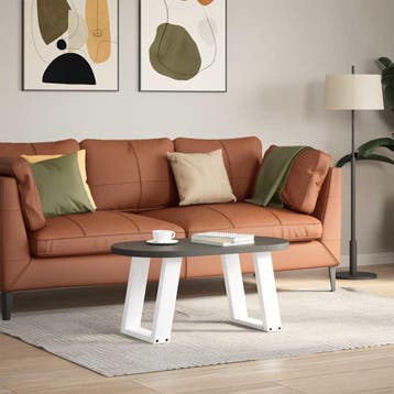 vidaXL Salontafelpoten 2 st U-vormig 28x(42-43) cm staal wit, Verzenden, Nieuw