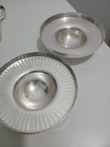 Christofle - Set kommen (2) - Verzilverd - Schaaltjes met