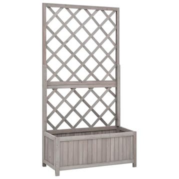 vidaXL Latwerkplantenbak 70x30x135 cm massief vurenhout, Verzenden, Nieuw